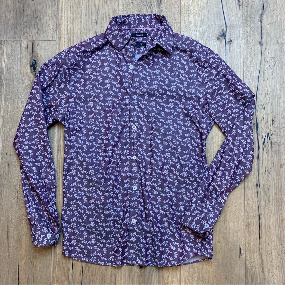 RW&CO Athletic Fit Non-Iron Button-Up Dress Shirt